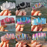 Witchcraft Moon Crystal Hairpin Wicca Rainbow Tiara Hair Comb