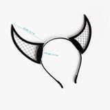 Gothic Halloween Devil Horn Mesh Headband Fancy Dress Party Hair Hoop