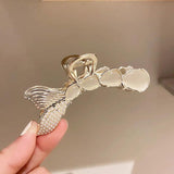 Opal Pearl Fishtail Hair Clip Metal Shark Clip Hair Accessories