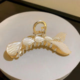 Opal Pearl Fishtail Hair Clip Metal Shark Clip Hair Accessories