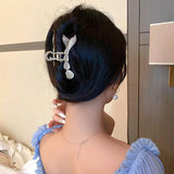 Opal Pearl Fishtail Hair Clip Metal Shark Clip Hair Accessories