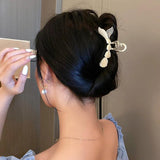 Opal Pearl Fishtail Hair Clip Metal Shark Clip Hair Accessories