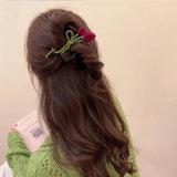 Flock Tulip Back Of Head Hair Clip