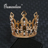 Golden Crystal Flower Crown Tiara Mini Tiara Wedding Hair Accessory E151
