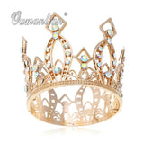 Golden Crystal Flower Crown Tiara Mini Tiara Wedding Hair Accessory E151