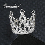 Golden Crystal Flower Crown Tiara Mini Tiara Wedding Hair Accessory E151