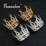 Golden Crystal Flower Crown Tiara Mini Tiara Wedding Hair Accessory E151