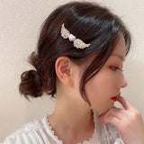 Crystal Zircon Hairpin Side Clip Angel Wings Headdress