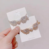 Crystal Zircon Hairpin Side Clip Angel Wings Headdress