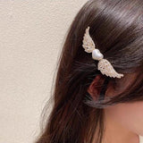 Crystal Zircon Hairpin Side Clip Angel Wings Headdress