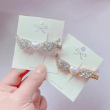 Crystal Zircon Hairpin Side Clip Angel Wings Headdress