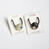 Crystal Glass Starry Sky Elastic Hair Rope Harajuku Hair Accessories