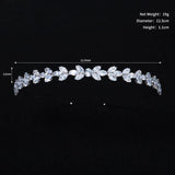 Zircon Silver Hairband Bridal Tiara Pearls Wedding Crown