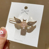 Korean Angel Wings Crystal Hair Clip for Girls
