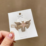 Korean Angel Wings Crystal Hair Clip for Girls