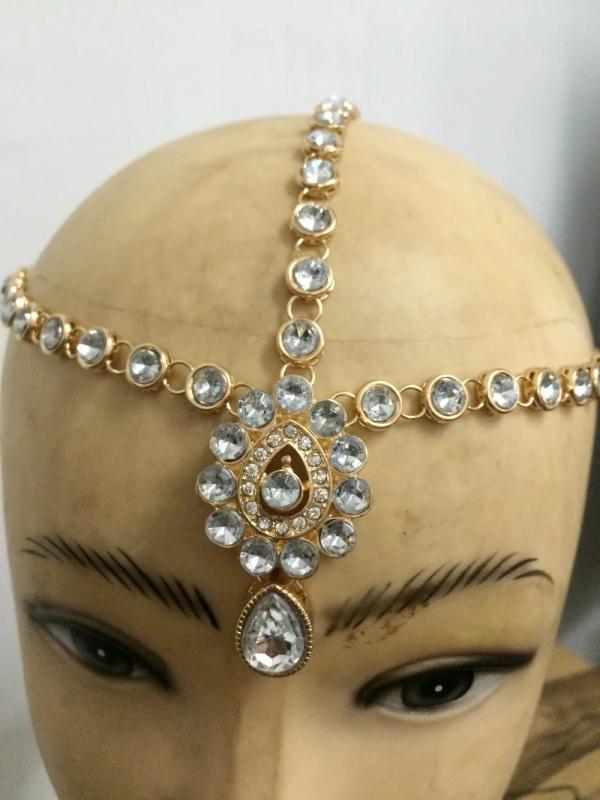 Kundan Stone Matha Patti Head Piece Indian Hair Style