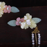 Antique Flower Tassel Hairpin Hanfu Hair Clip Traditional Headdress