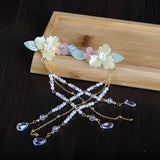 Antique Flower Tassel Hairpin Hanfu Hair Clip Traditional Headdress