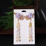 Vintage Flower Hair Clips for Hanfu Bride Wedding Hair Jewelry
