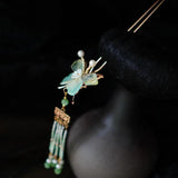 Antique Hanfu Butterfly Hairpin Long Tassel Girl Traditional Women