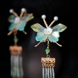 Antique Hanfu Butterfly Hairpin Long Tassel Girl Traditional Women