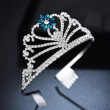 Bride Crystal Crown Headdress Wedding Hair Comb