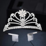 Bride Crystal Crown Headdress Wedding Hair Comb