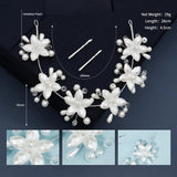 Flower Pearl Headband for Women Wedding Hair Accessories Bride Headpiece