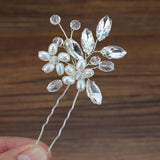 3PCS Crystal Beads Women Hair Pin Pearl Bride Hairpins Wedding Bridal