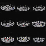 Silver Rhinestone Princess Crown Headband Wedding Hair Accessories
