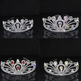 Silver Rhinestone Princess Crown Headband Wedding Hair Accessories