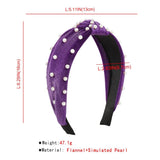 Corduroy Pearls Topknot Headbands Women Accessories