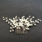 Crystal Rhinestone Pearl Bridal Hair Comb Wedding Headpiece Hair Accessories