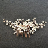 Crystal Rhinestone Pearl Bridal Hair Comb Wedding Headpiece Hair Accessories