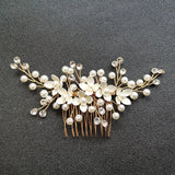 Crystal Rhinestone Pearl Bridal Hair Comb Wedding Headpiece Hair Accessories