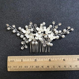 Crystal Rhinestone Pearl Bridal Hair Comb Wedding Headpiece Hair Accessories