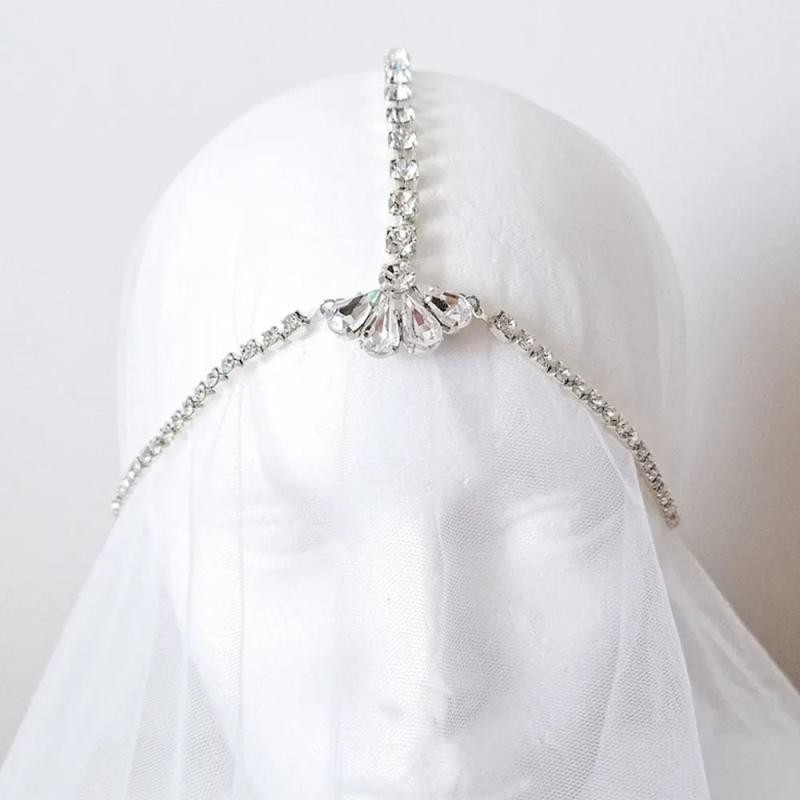 Crystal Water Drop Hair Chain Headband for Women