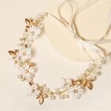 Wedding Headband Flowers Rhinestone Bride Hair Accessories