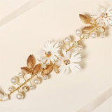 Wedding Headband Flowers Rhinestone Bride Hair Accessories