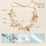 Wedding Headband Flowers Rhinestone Bride Hair Accessories