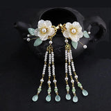 Camellia Tassel Pearl Hairpin Hanfu Headdress Hair clip