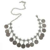 Bohemian Coins Tassel Head Chain Antique Silver Headwear