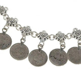 Bohemian Coins Tassel Head Chain Antique Silver Headwear