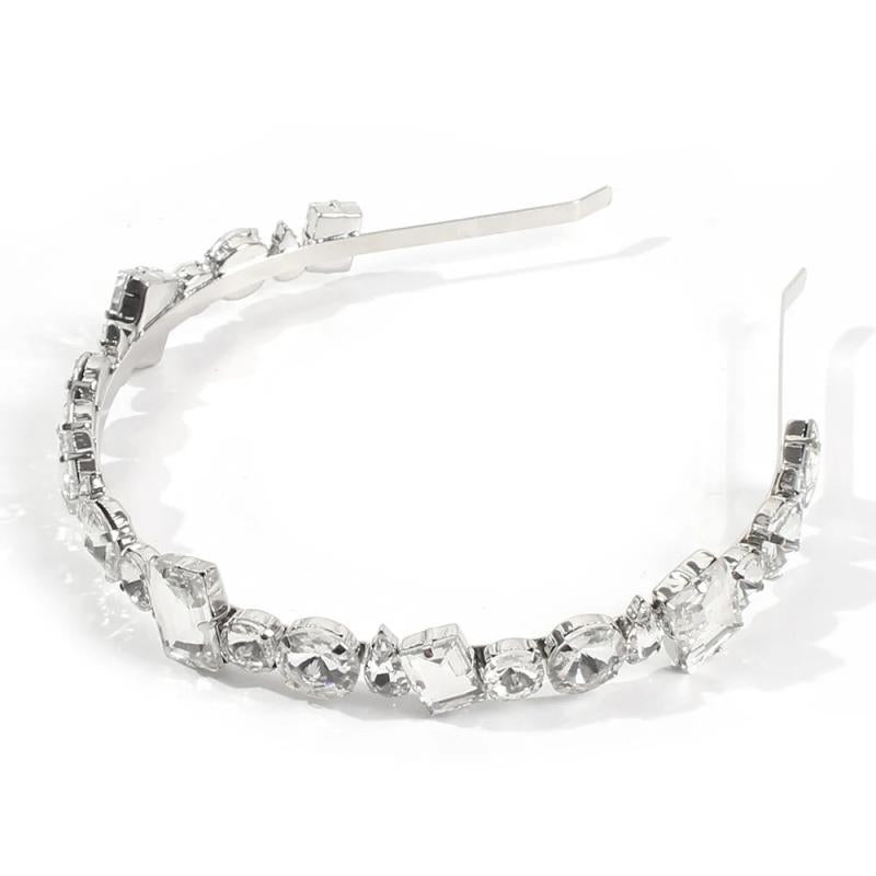 Crystal Headband Multicolor Silver Hair Accessories