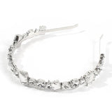 Crystal Headband Multicolor Silver Hair Accessories