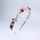 Crystal Headband Multicolor Silver Hair Accessories