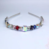 Crystal Headband Multicolor Silver Hair Accessories