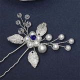 Crystal Flower Bridal Hair Comb & Hairpins Set