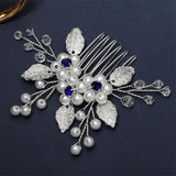 Crystal Flower Bridal Hair Comb & Hairpins Set