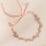 Crystal Pearl Flower Bridal Headband Hair Vine Wedding Hair Accessories